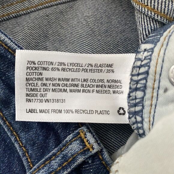 Universal Thread High Rise Slim Straight Denim Blue Jeans Dark Wash Sz 0 / 25 - Picture 6 of 8